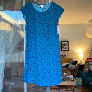 Brand new with tags! Target / Merona Blue Dot Cap Sleeve Dress - XS